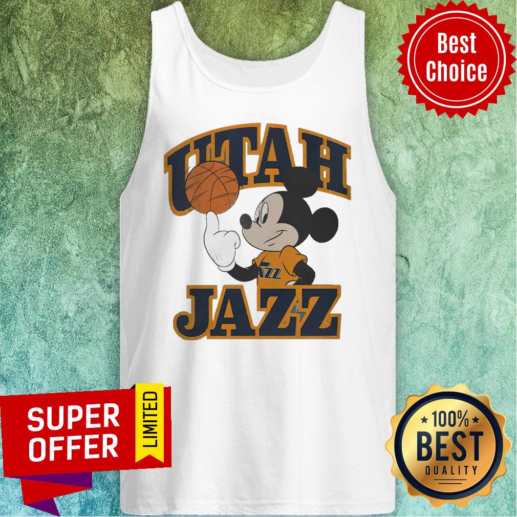 Mickey Utah Jazz Team Spirit Disney Shirt - Image 3