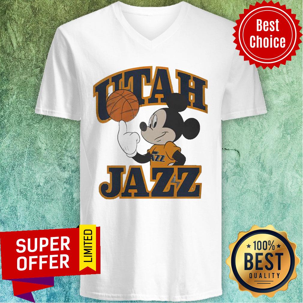 Mickey Utah Jazz Team Spirit Disney Shirt - Image 2