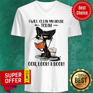 Alternative view of I Will Clean My House Today Ooh Look A Book Shirt