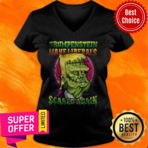 Alternative view of Funny Trumpenstein Liberals Scared Again Trump Halloween Shirt
