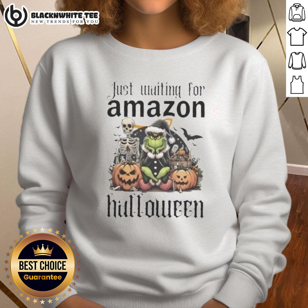 Pretty Grinch Just Waiting For Amazon Halloween T-Shirt - Image 5