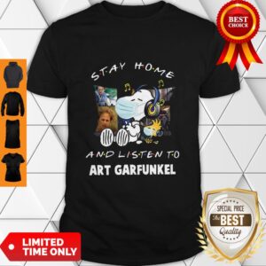 Awesome Snoopy Stay Home And Listen To Art Garfunkel Coronavirus Shirt