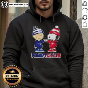 Alternative view of Cute Charlie Brown Fist Bump Snoopy Pennsylvania City Nittany Lions X Philadelphia Phillies T-Shirt