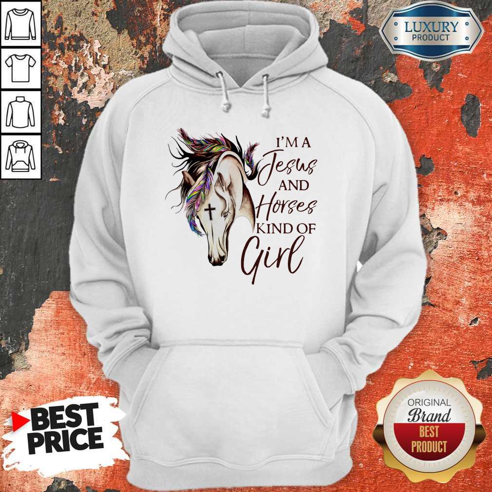 Top I'm A Jesus And Horses Kind Of Girl Shirt - Image 3
