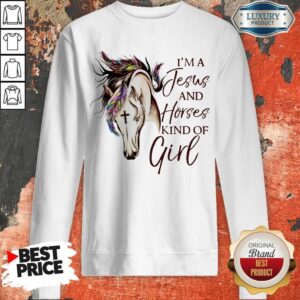 Alternative view of Top I'm A Jesus And Horses Kind Of Girl Shirt