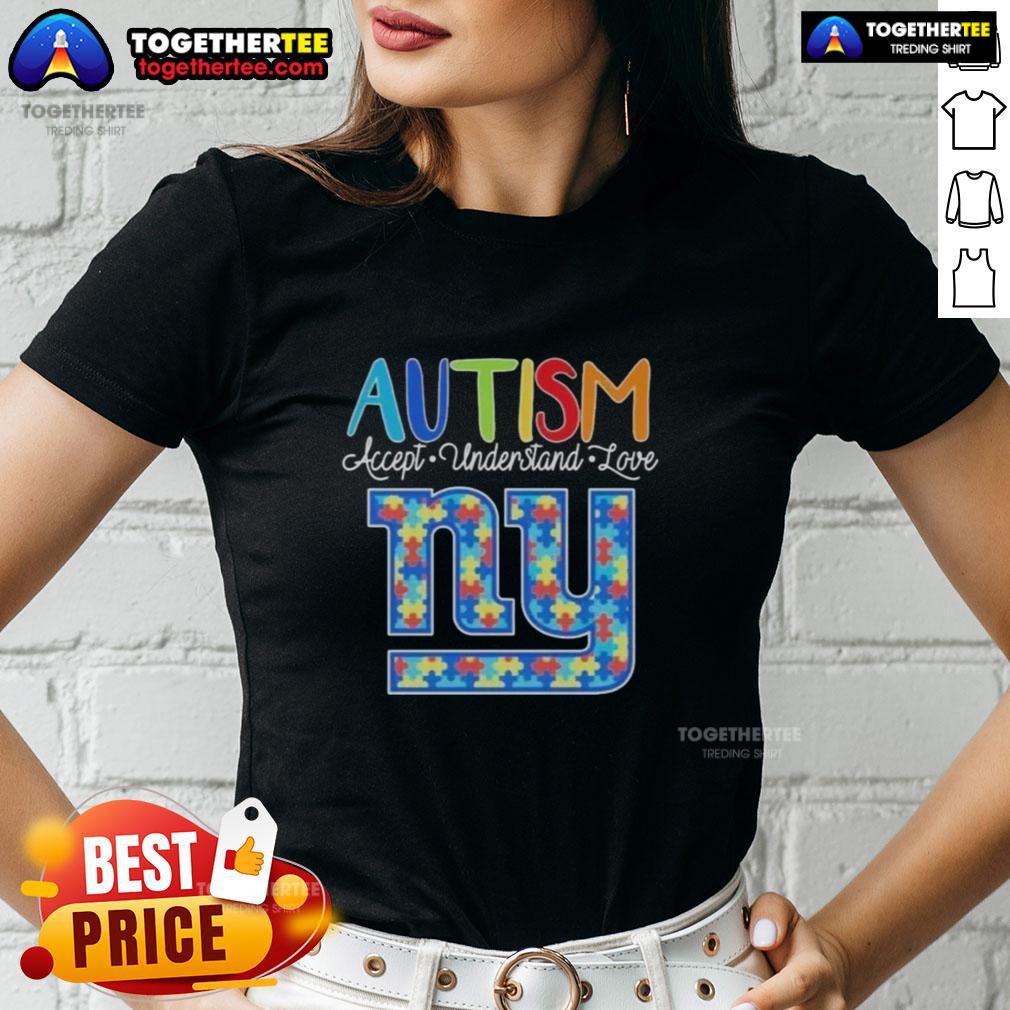 Pretty New York Giants Autism Accept Understand Love T-Shirt - Image 3