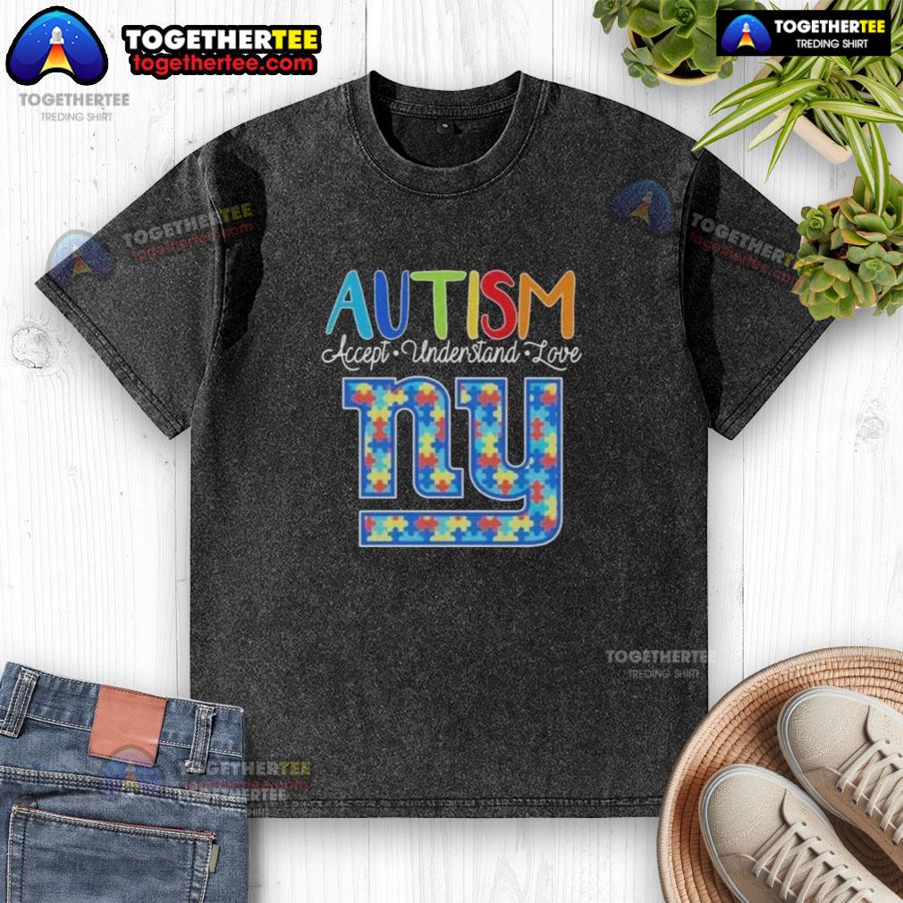 Pretty New York Giants Autism Accept Understand Love T-Shirt - Image 6