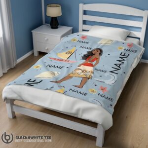 Alternative view of Pretty Official Disney Cartoon Moana Maui Blanket Fleece Customized Blanket