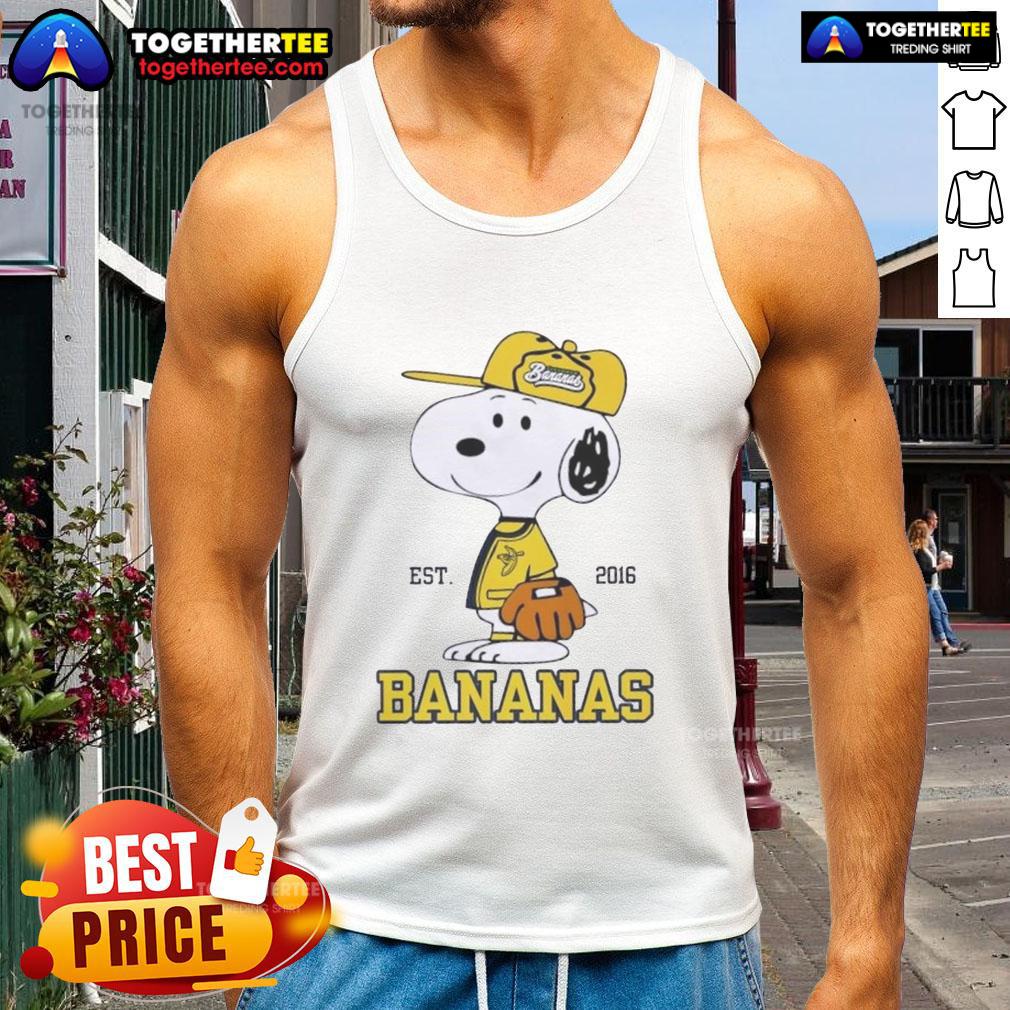 Pretty Peanuts Snoopy X Savannah Bananas Est 2016 T-Shirt - Image 4