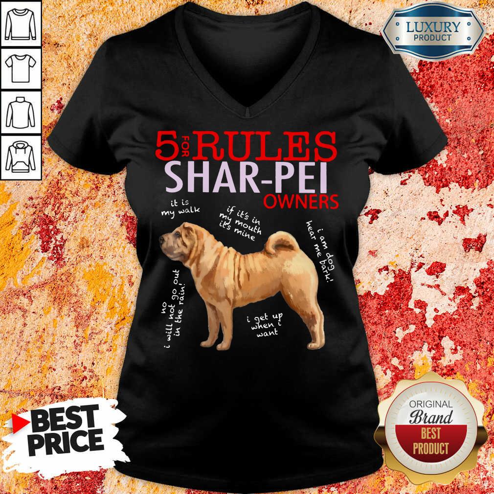 Perfect 5 Rules Shar Pei Owners Shirt - Image 5