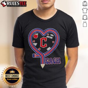 Good Cleveland Guardians Baseball Love Teaching Heart Pencil T-Shirt