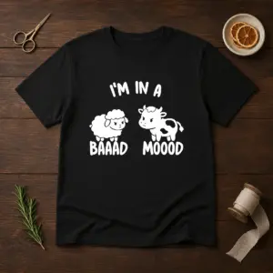 Hot Sheep And Cow I Am In A Baaad Moood Shirt