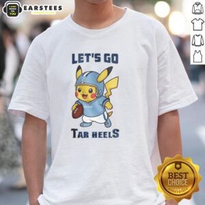 Premium North Carolina Tar Heels X Pikachu Let's Go T-Shirt