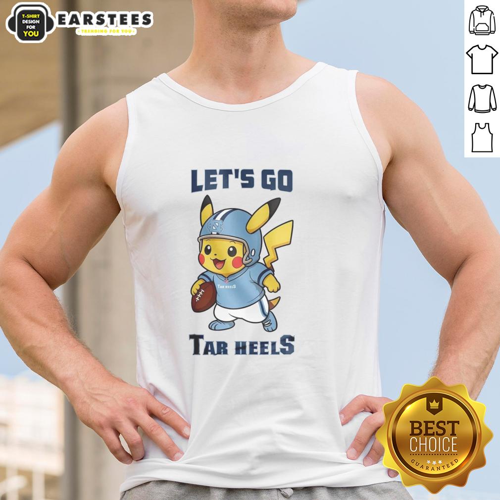 Premium North Carolina Tar Heels X Pikachu Let's Go T-Shirt - Image 4