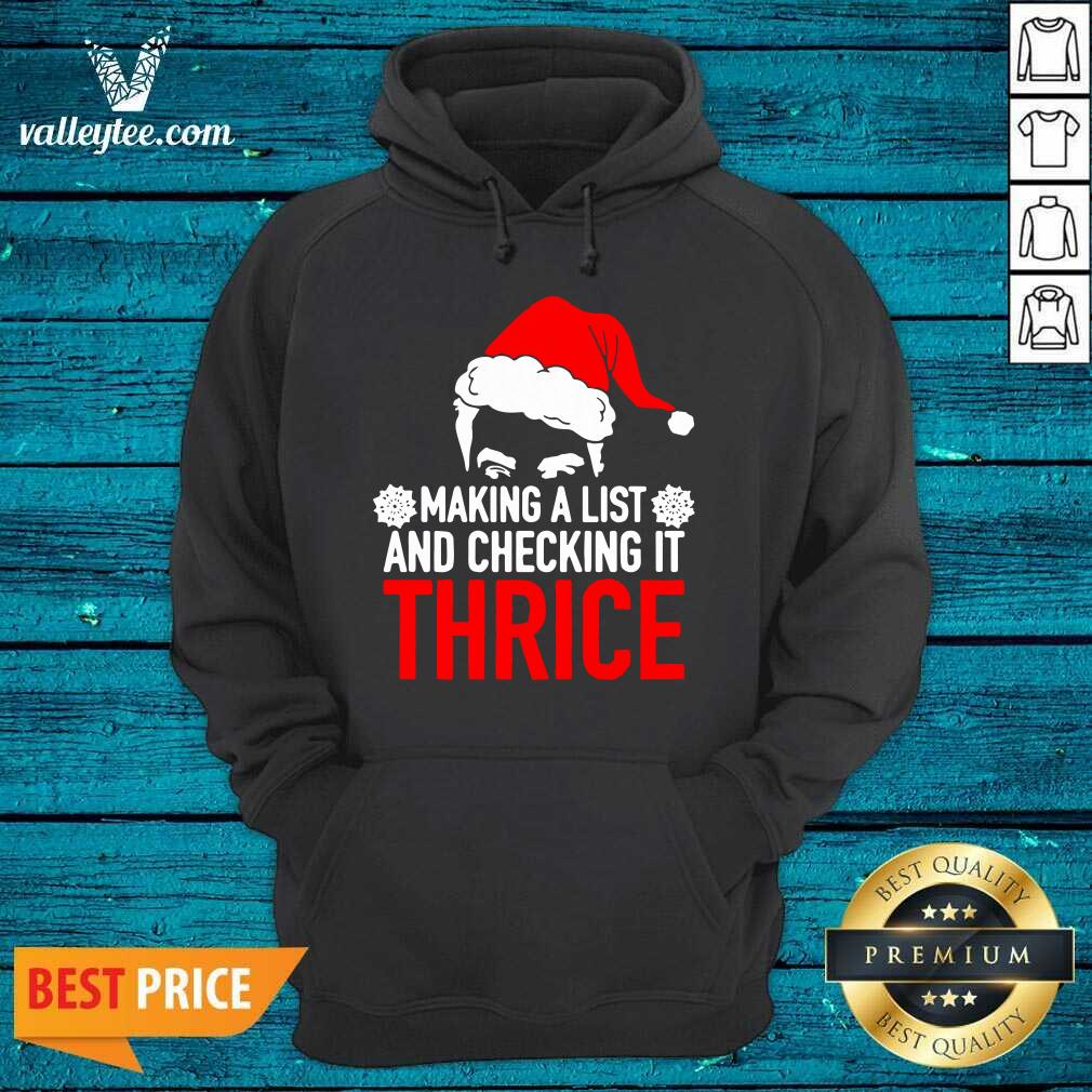 Luxury Santa Making A List And Checking It Twice Christmas Shirt - Image 3
