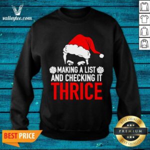 Alternative view of Luxury Santa Making A List And Checking It Twice Christmas Shirt