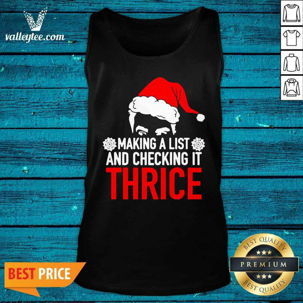 Luxury Santa Making A List And Checking It Twice Christmas Shirt - Image 5