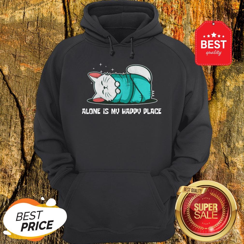 Cat Alone Is My Happy Place Shirt - Image 5