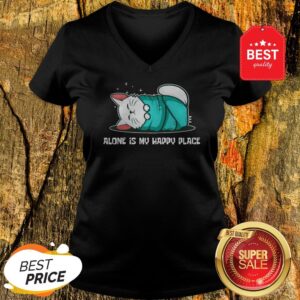 Alternative view of Cat Alone Is My Happy Place Shirt