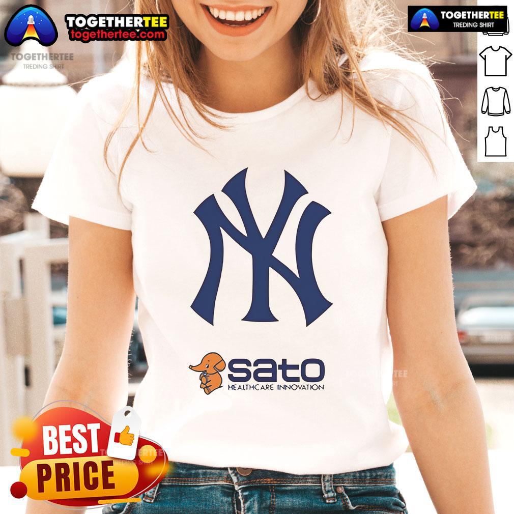 Official 2025 New York Yankees Sato Healthcare Innovation Day T-Shirt - Image 3