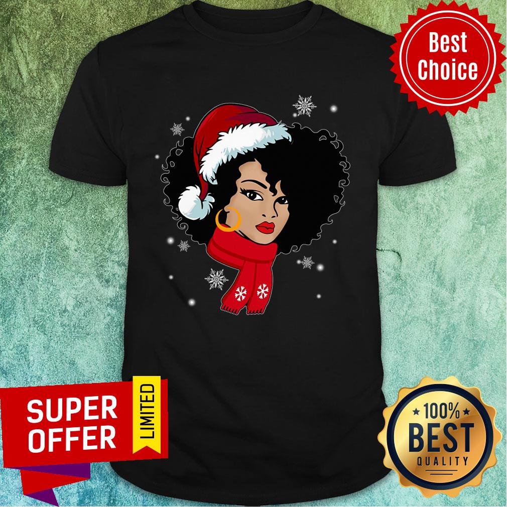 Black African American Santa Melanin Matching Family Group Shirt