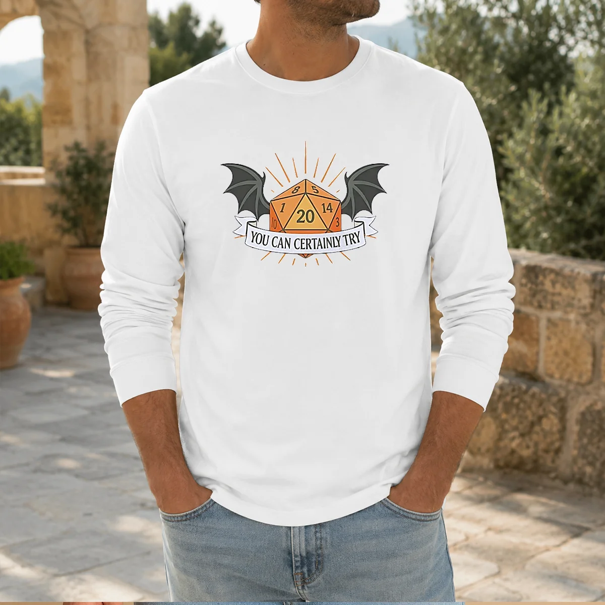 Good You Can Certainly Try D20 Dice With Wings Shirt - Image 7