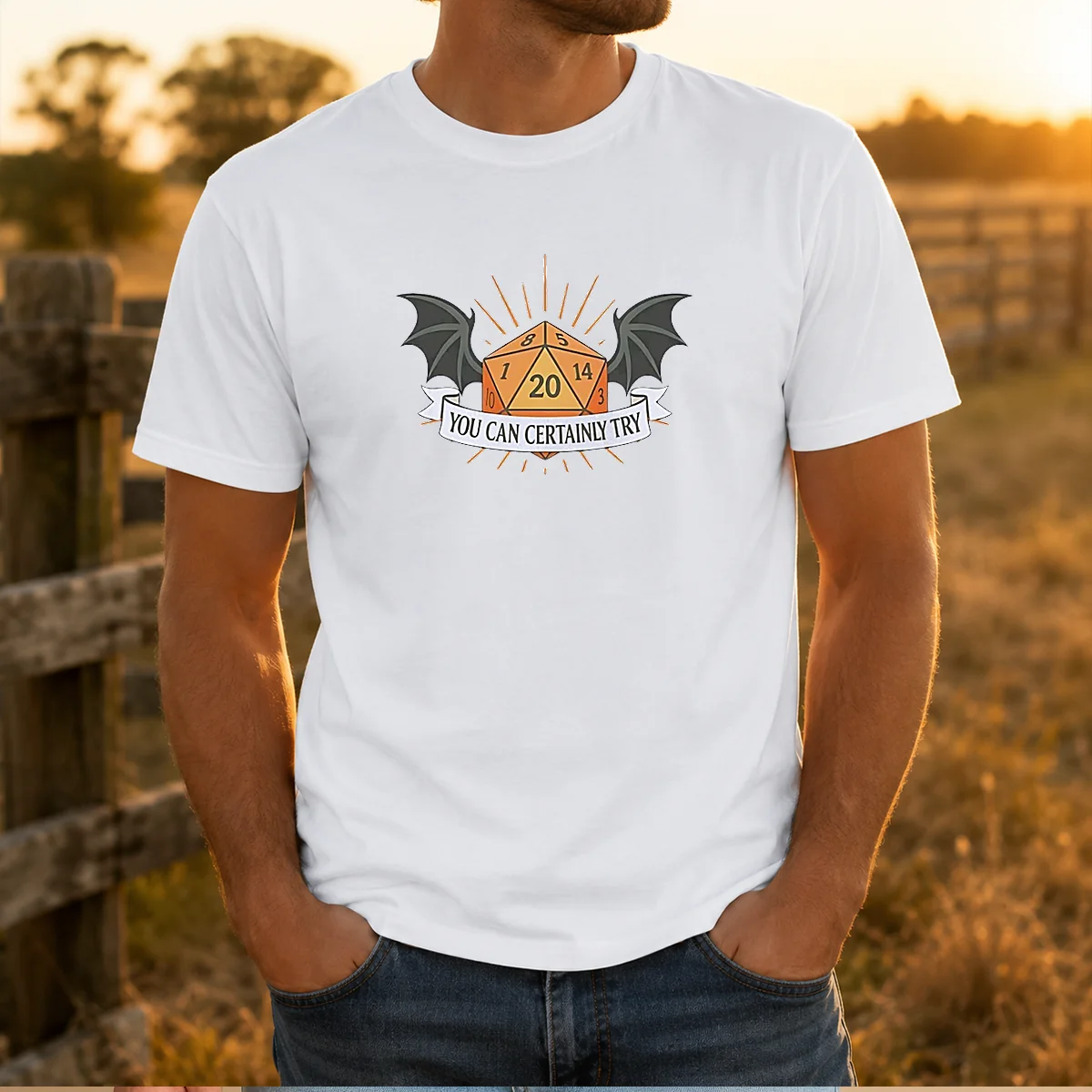 Good You Can Certainly Try D20 Dice With Wings Shirt