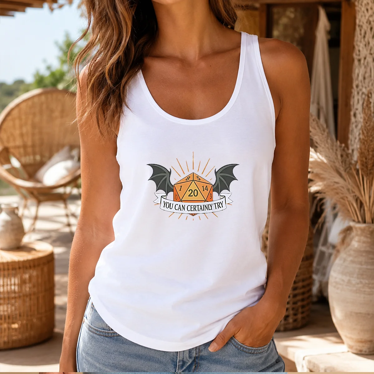 Good You Can Certainly Try D20 Dice With Wings Shirt - Image 3