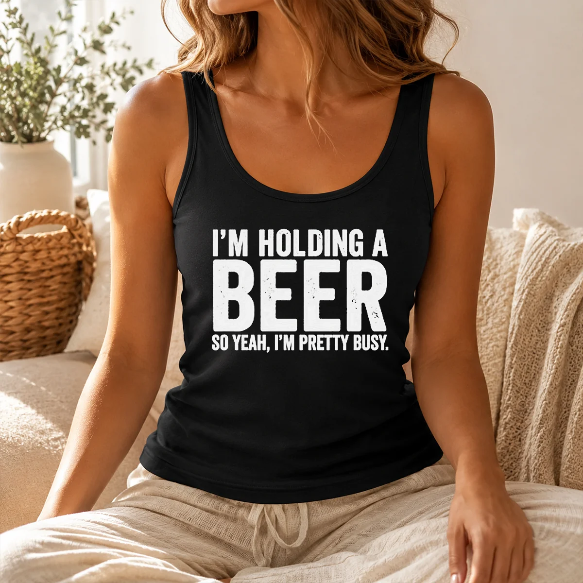 Hot Awesome I'm Holding A Beer So Year I'm Pretty Busy Shirt - Image 3