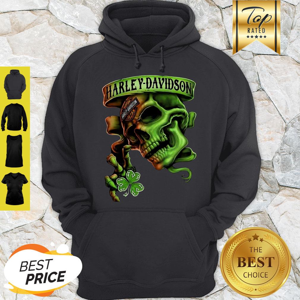 Good Skull Motor Harley Davidson Cycles St. Patrick’s Day Shirt - Image 2