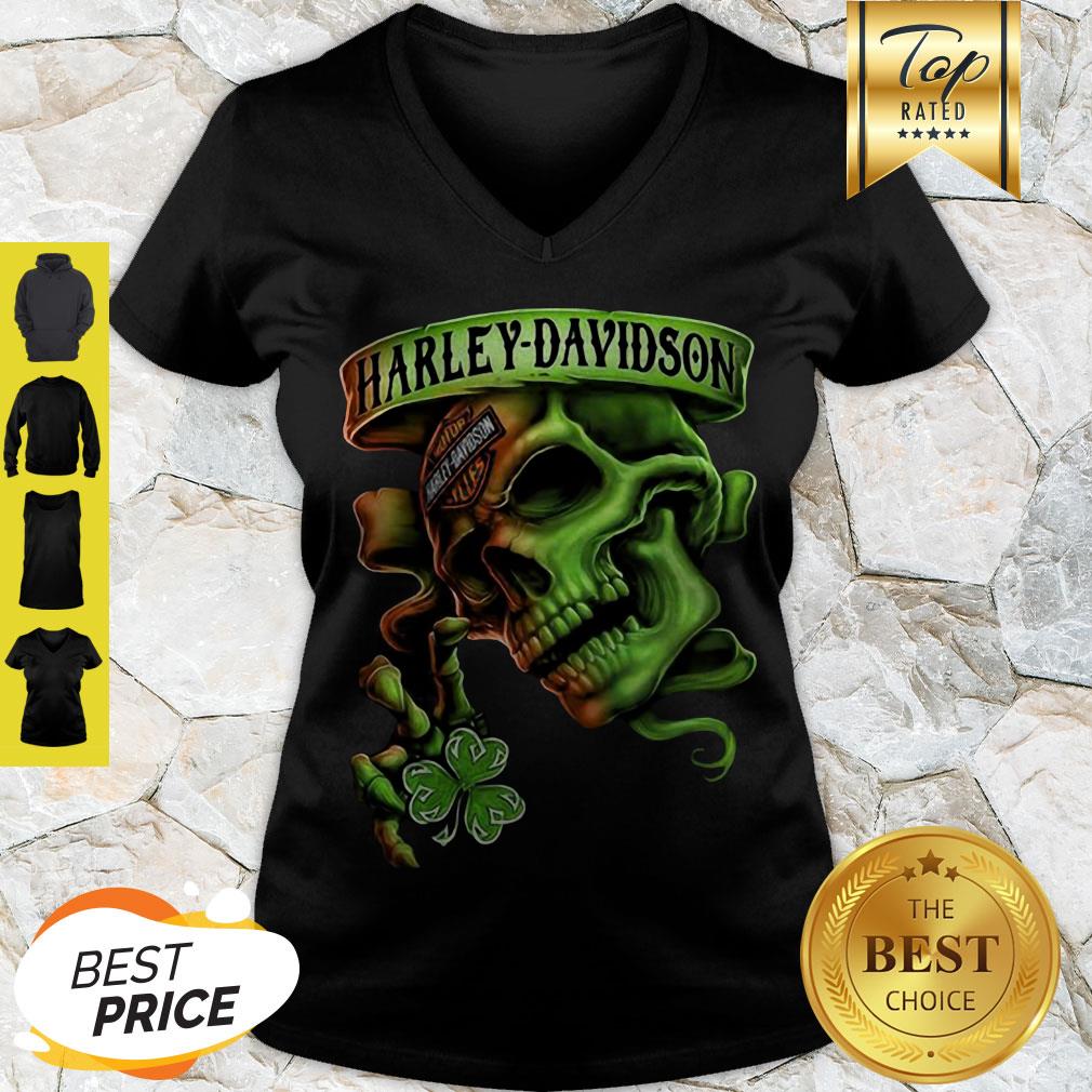 Good Skull Motor Harley Davidson Cycles St. Patrick’s Day Shirt - Image 5