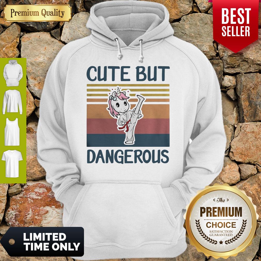 Nice Unicorn Cute But Dangerous Vintage Shirt - Image 2