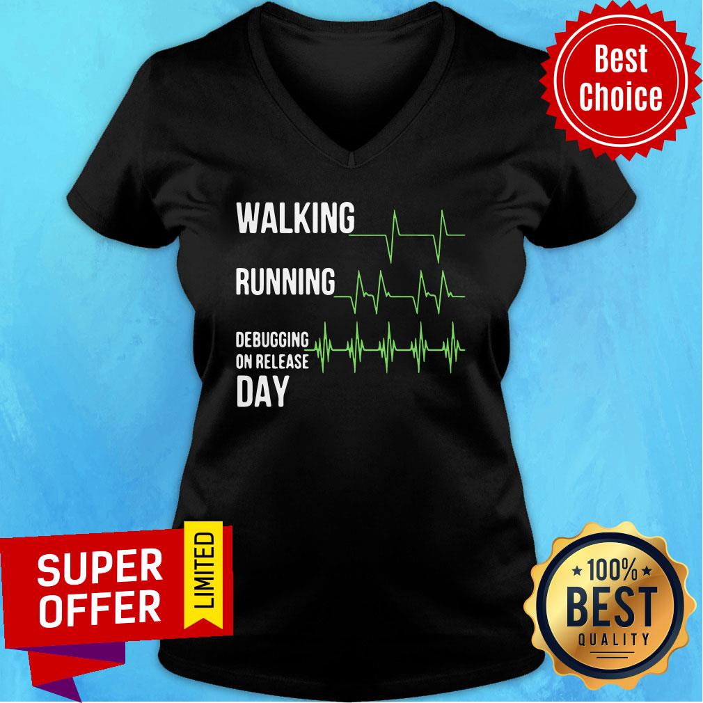 Walking Running Debugging On Release Day Shirt - Image 2