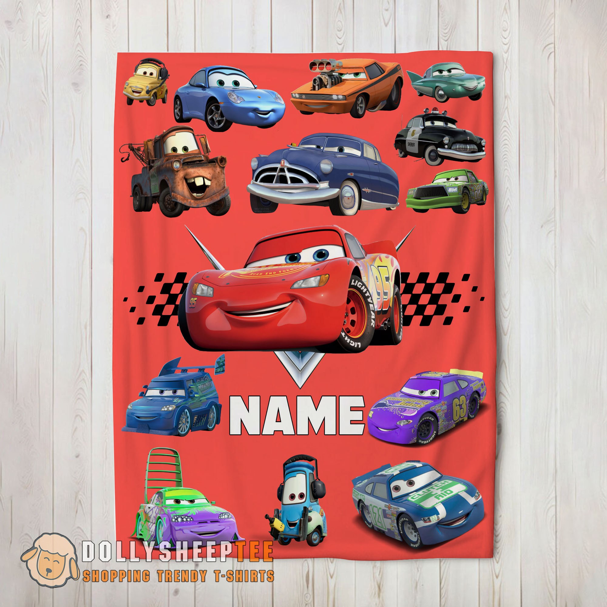 Official Top Pixar Cartoon Cars Character Blanket Fleece Customized Blanket