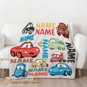 Official Top Pixar Cartoon Cars Cute Character Blanket Fleece Customized Blanket