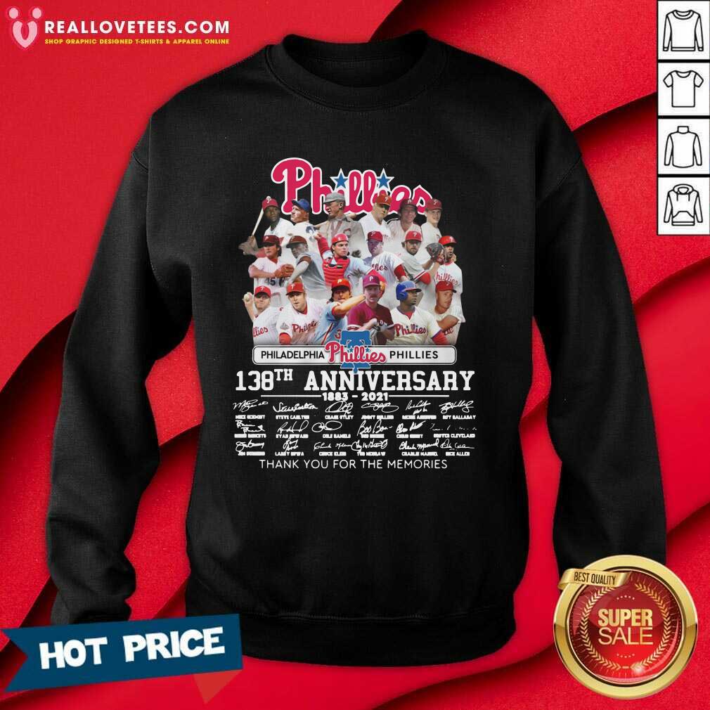 Hot Philadelphia Phillies 138th Anniversary Thank You For The Memories Signatures Shirt - Image 3
