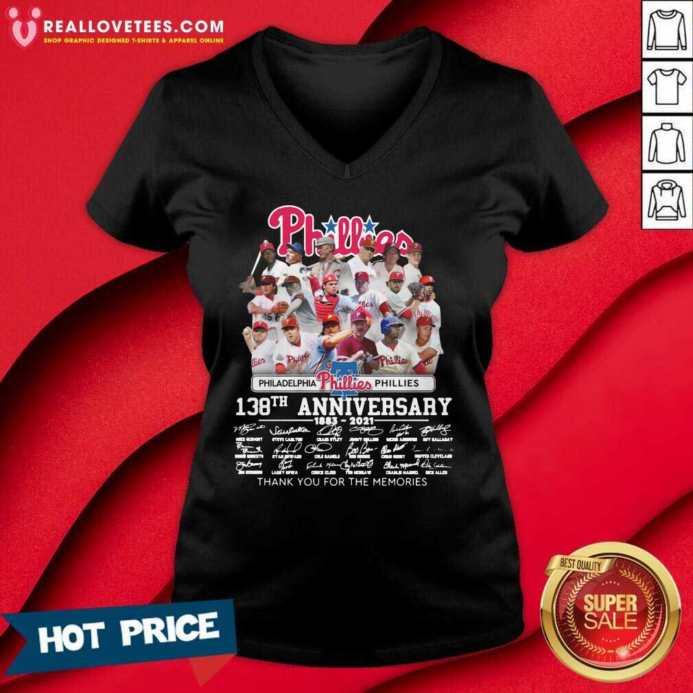 Hot Philadelphia Phillies 138th Anniversary Thank You For The Memories Signatures Shirt - Image 5