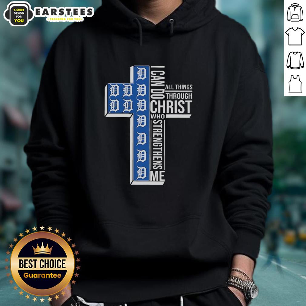 Hot Detroit Tigers Cross I Can Do All Things Through Christ Who Strengthens Me T-Shirt - Image 2
