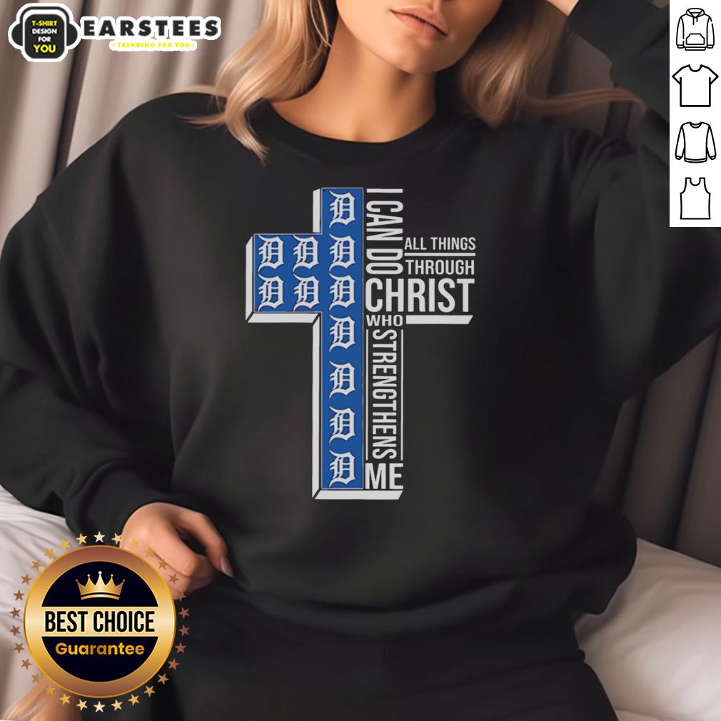 Hot Detroit Tigers Cross I Can Do All Things Through Christ Who Strengthens Me T-Shirt - Image 5