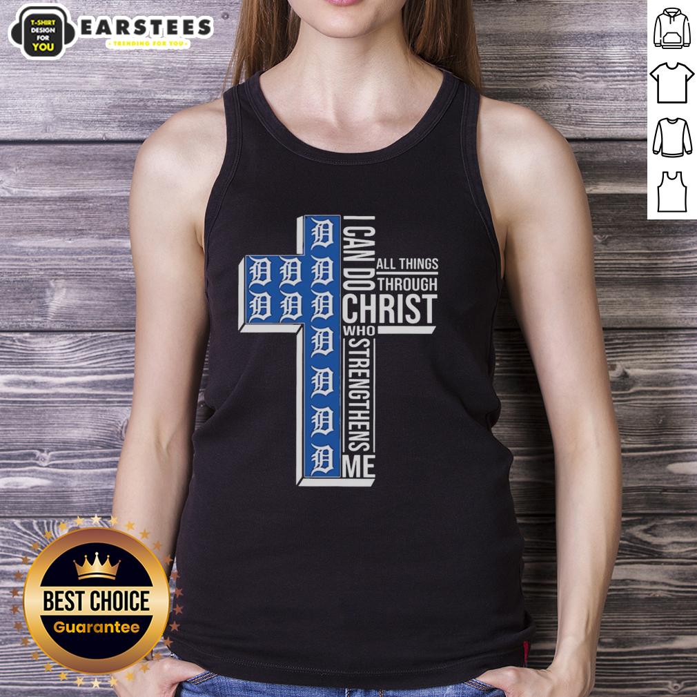 Hot Detroit Tigers Cross I Can Do All Things Through Christ Who Strengthens Me T-Shirt - Image 4