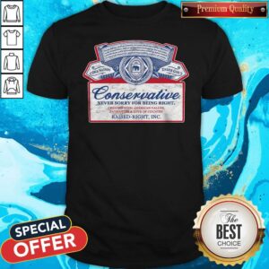 Awesome Conservative Never Sorry For Being Right Shirt