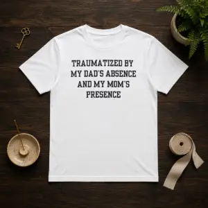 Funny Traumatized By My Dad'S Absence And My Mom'S Presence Shirt