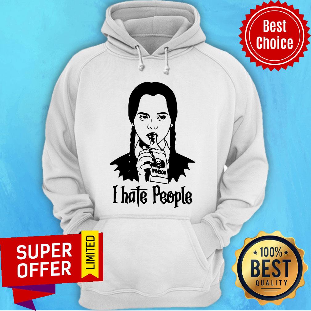 Nice Wednesday Addams I Hate People Shirt - Image 2
