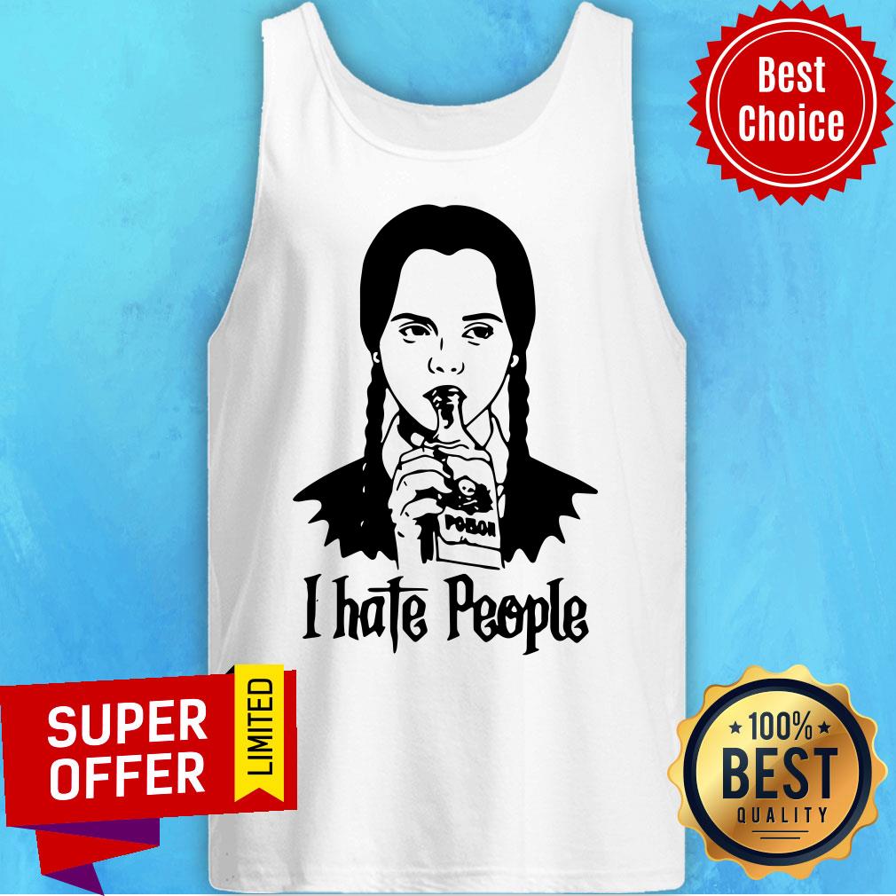 Nice Wednesday Addams I Hate People Shirt - Image 3