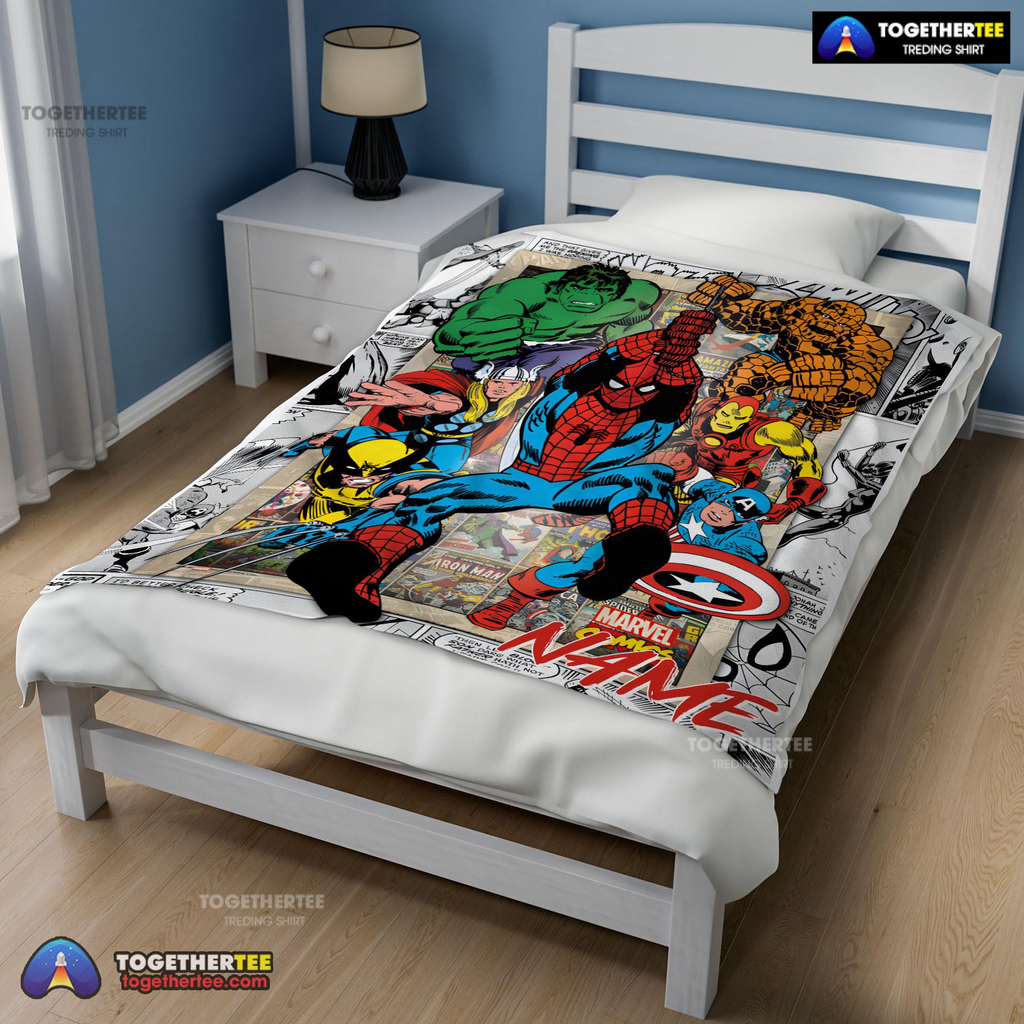 Official Marvel Comics Superhero Blanket Fleece Customized Blanket - Image 2
