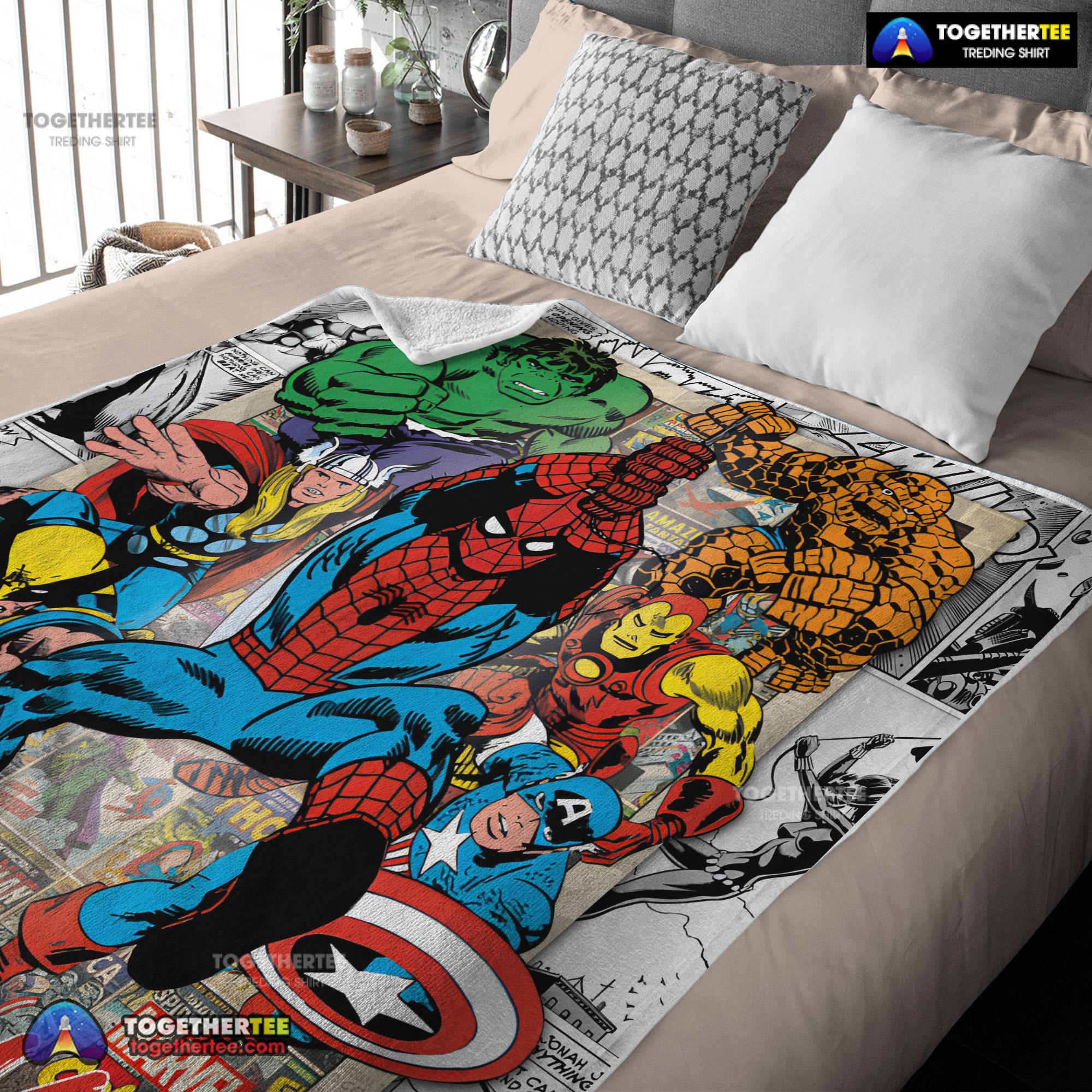 Official Marvel Comics Superhero Blanket Fleece Customized Blanket - Image 3