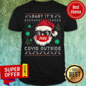 Awesome Santa Claus Face Mask 2020 Baby It’s Covid 19 Outside Merry Christmas Ugly Shirt