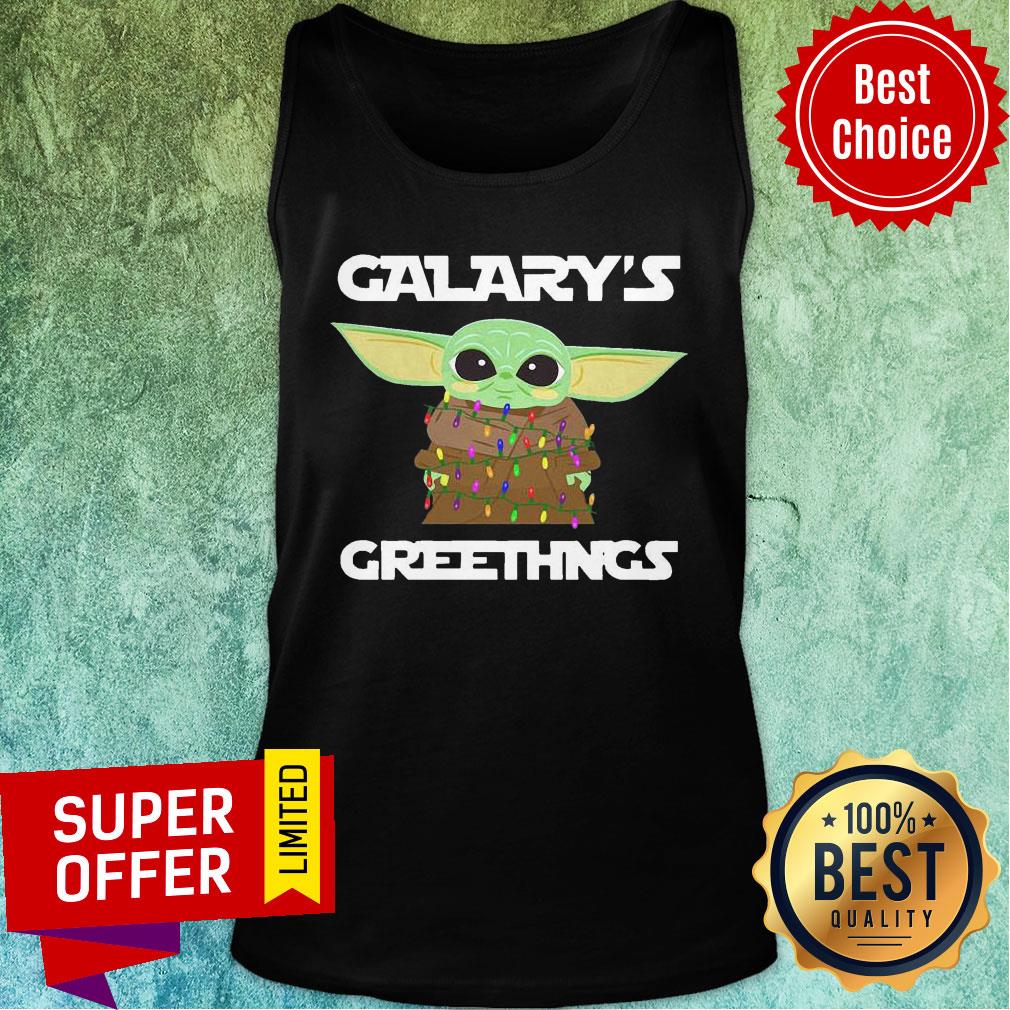 Funny Baby Yoda Galaxy’s Greetings Christmas Light Shirt - Image 4