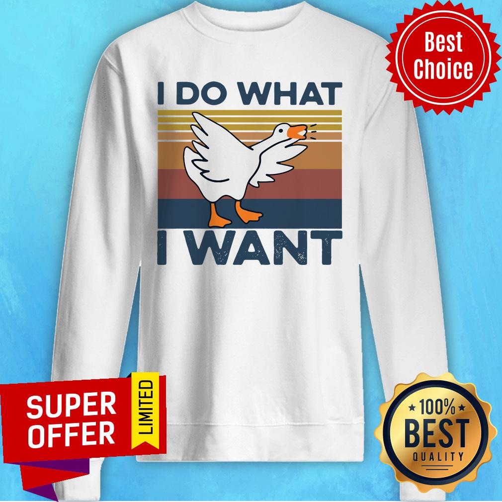 Funny Duck I Do What I Want Vintage Shirt - Image 2