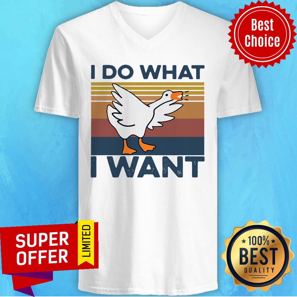 Funny Duck I Do What I Want Vintage Shirt - Image 4